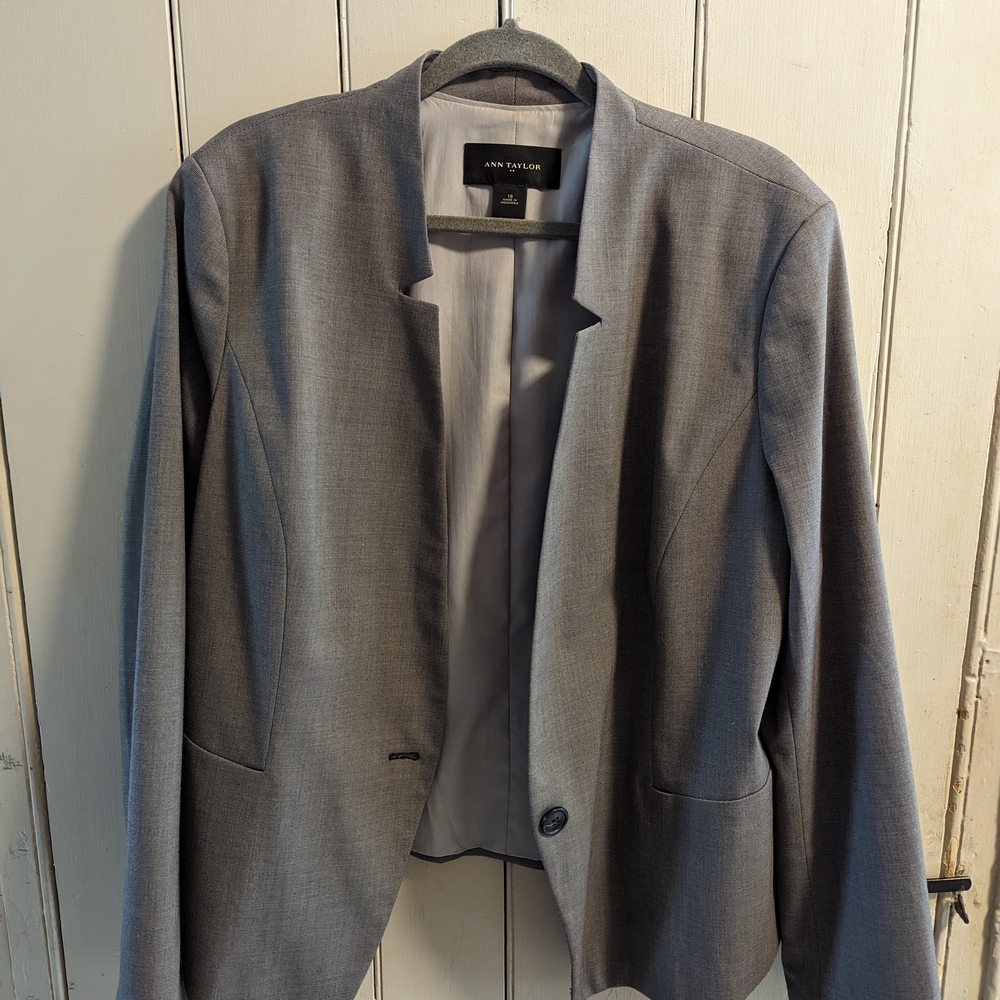 Ann Taylor Gray Blazer